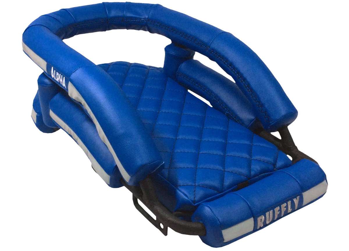 Blue Faux Rawhide with blue stitching Blue Faux Rawhide with blue stitching