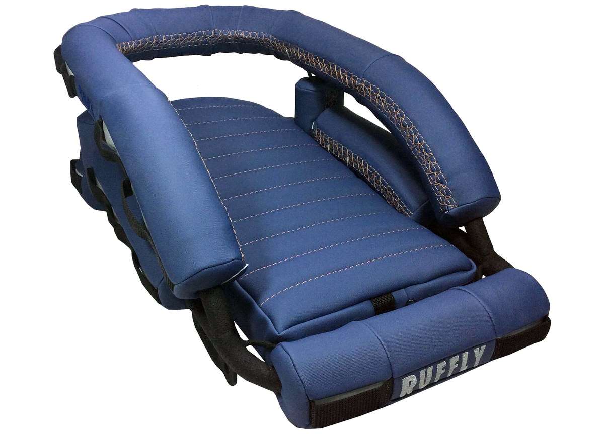 Blue Geometric with beige stitching and Luggage Loops Blue Geometric with beige stitching and Luggage Loops
