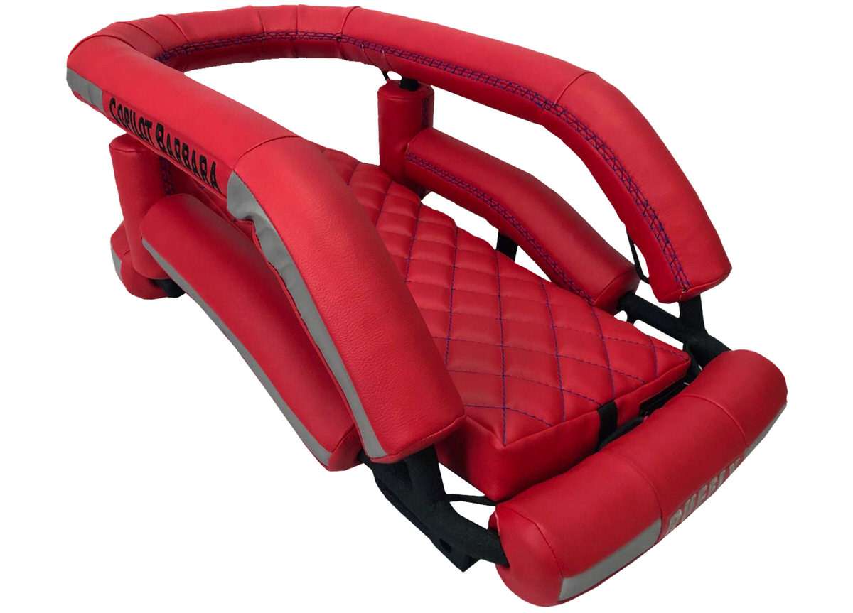 Red Faux Rawhide with blue stitching Red Faux Rawhide with blue stitching