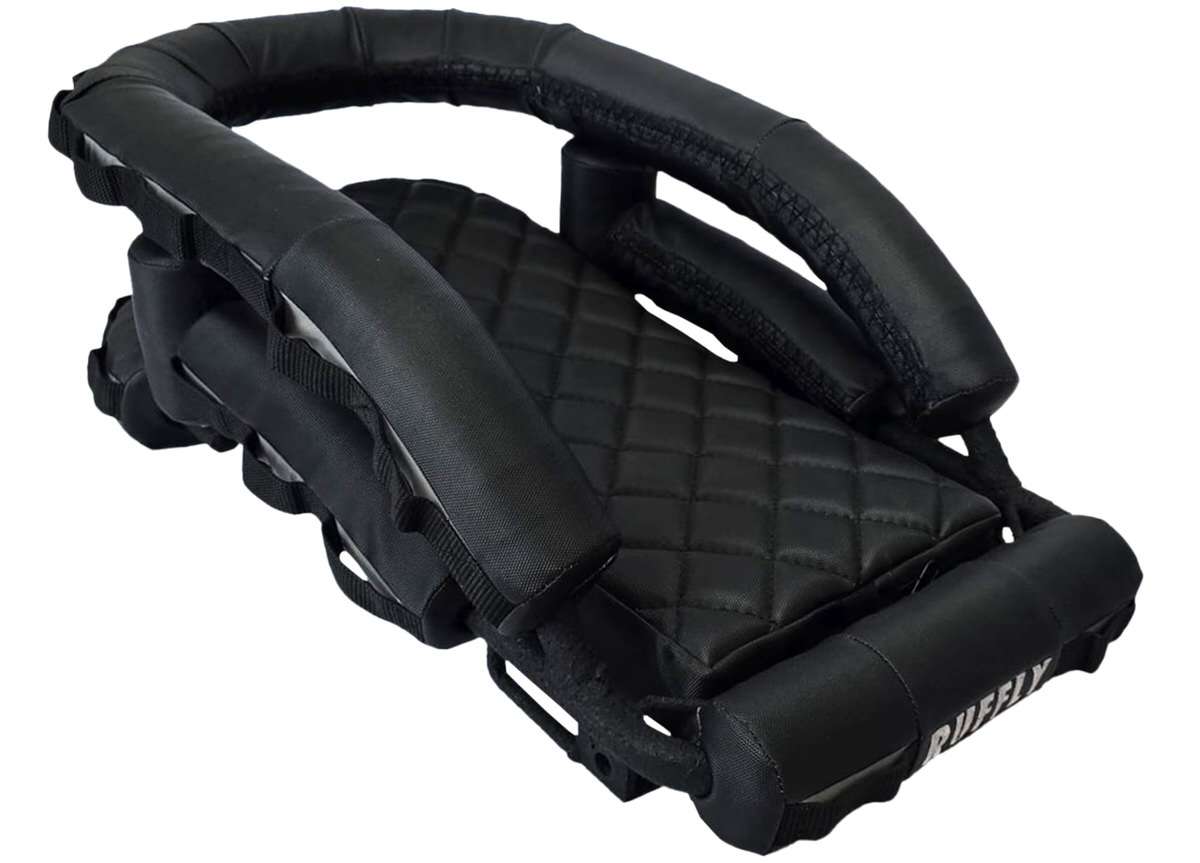 Black Geometric with black stitching and Luggage Loops Black Geometric with black stitching and Luggage Loops