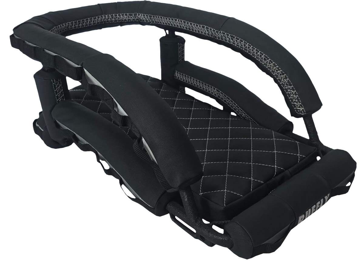 Black Micro Grip with grey stitching and Luggage Loops Black Micro Grip with grey stitching and Luggage Loops