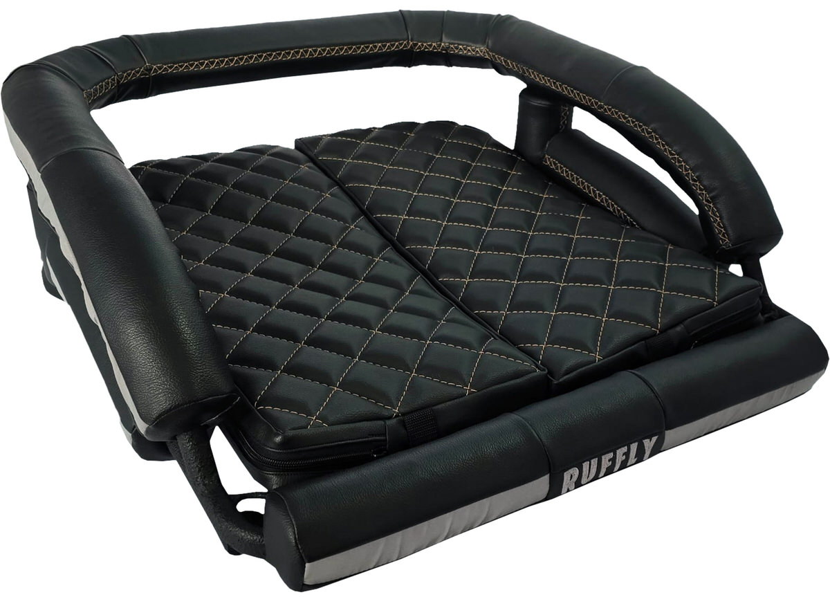 Black Faux Rawhide with beige stitching Black Faux Rawhide with beige stitching