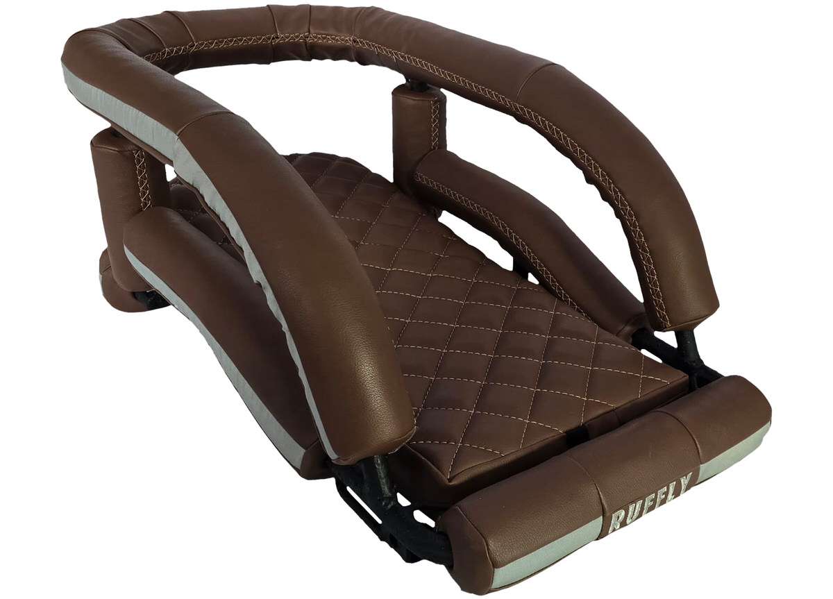 Brown Faux Rawhide with beige stitching Brown Faux Rawhide with beige stitching