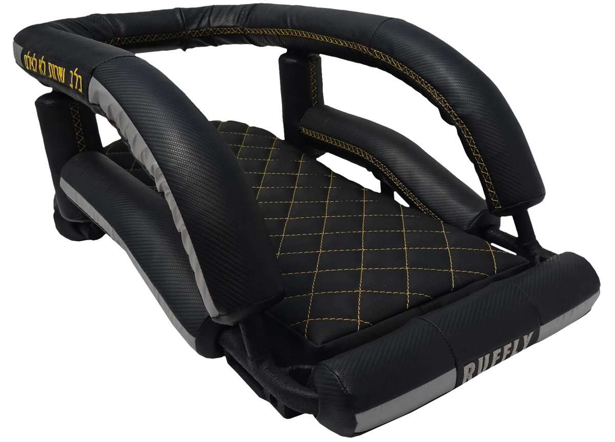 Black Carbon Fiber with yellow stitching Black Carbon Fiber with yellow stitching