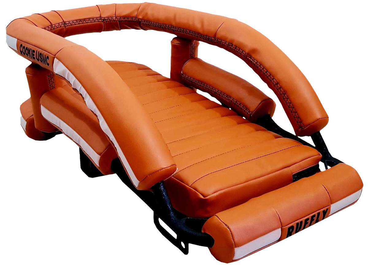 Caramel Faux Rawhide with black stitching Caramel Faux Rawhide with black stitching