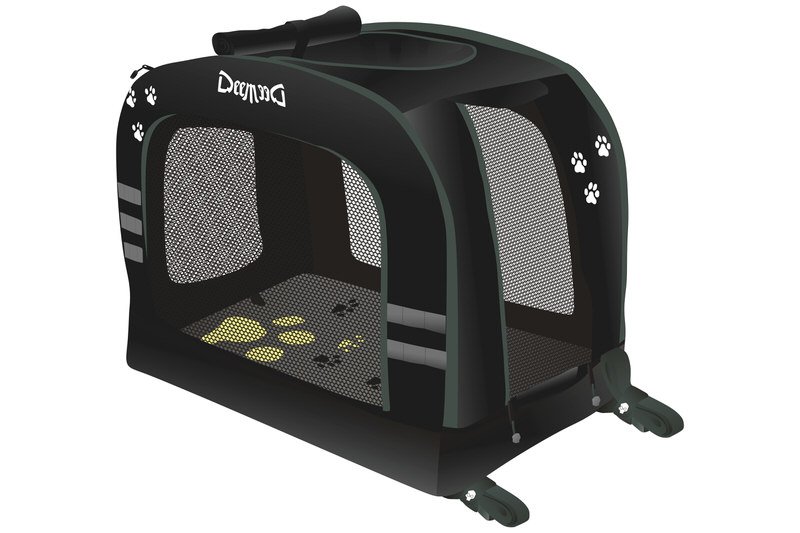 Textile motorcycle dog carrier for large dogs