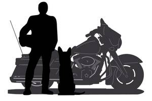 Choose-Your-Build-Plan-A-Step-01 Silhouette of a man and a dog with a cruiser style motorcycle